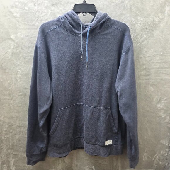 Eddie Bauer Mens Large Pullover Hoodie‎ Blue Fleece Everyday Sweatshirt Logo - Picture 1 of 12